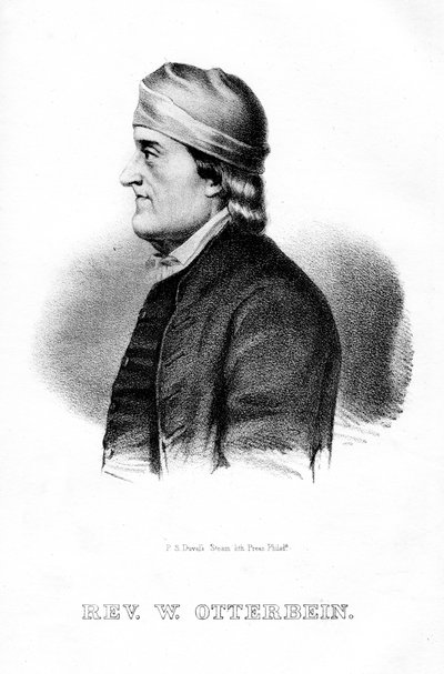 Philip William Otterbein , tysk-amerikansk prest, 1854 av Unbekannt