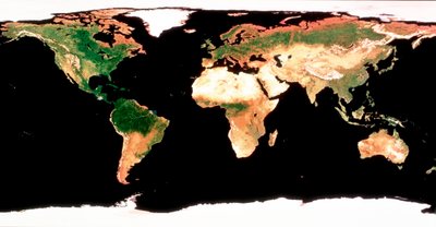 Fotomosaikk av jorden uten skydekke av Unbekannt