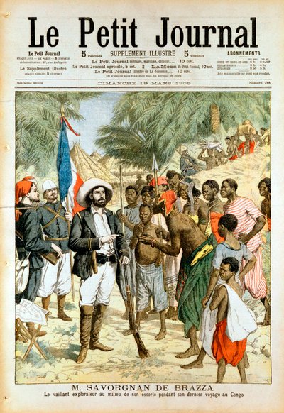 Pierre-Paul-Francois-Camille Savorgnan de Brazza, fransk oppdagelsesreisende og grunnlegger av Brazzaville, 1905 av Unbekannt