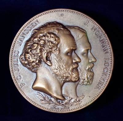 Pierre Janssen og Joseph Norman Lockyer, franske og engelske astronomer, 1868 av Unbekannt