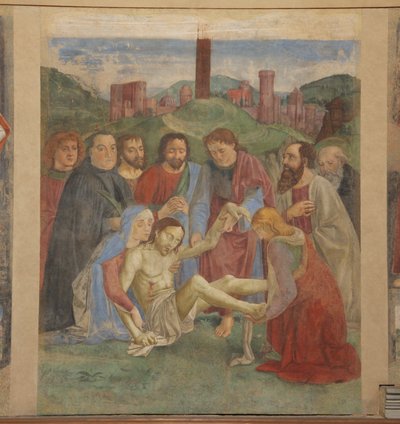Pieta fresco i Vespucci-kapellet, Ognissanti, Firenze, Italia (bilde) av Unbekannt