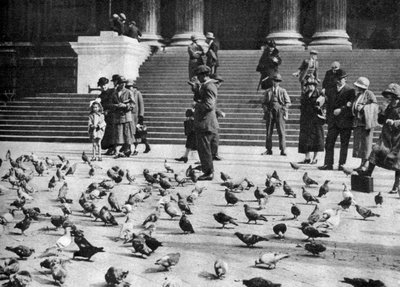 Duer på Trafalgar Square, London, 1926-1927 av Unbekannt