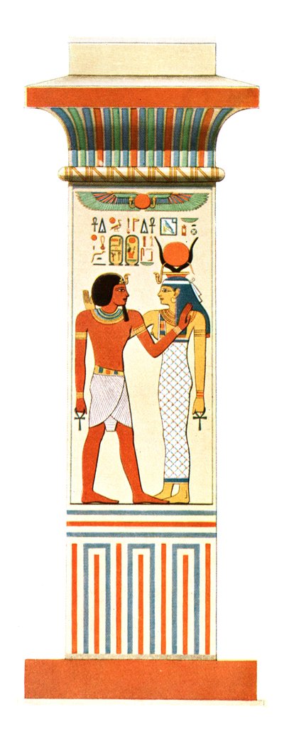 Pilaster fra Amun-Re-tempelet til Amenophis III i Karnak, Egypt, 1928. av Unbekannt