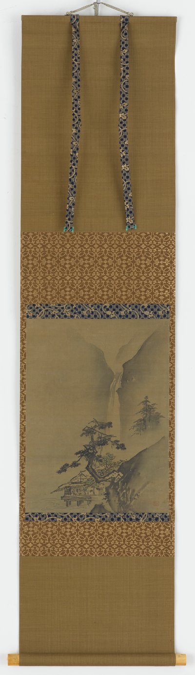 Furutrær og fossefall, Edo-perioden, 1615-1868. av Unbekannt