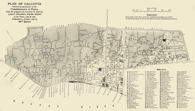 Plan over Calcutta, 1925. av Unbekannt