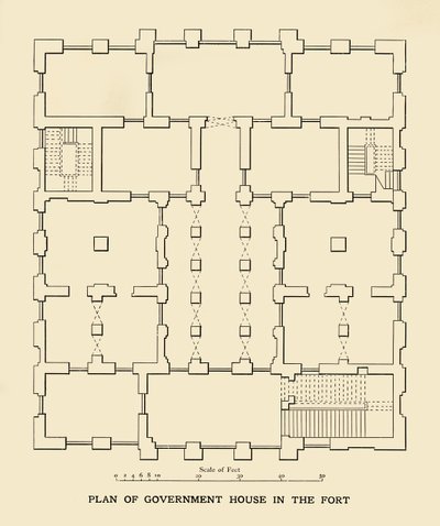 Plan for regjeringshuset i fortet, 1925. av Unbekannt
