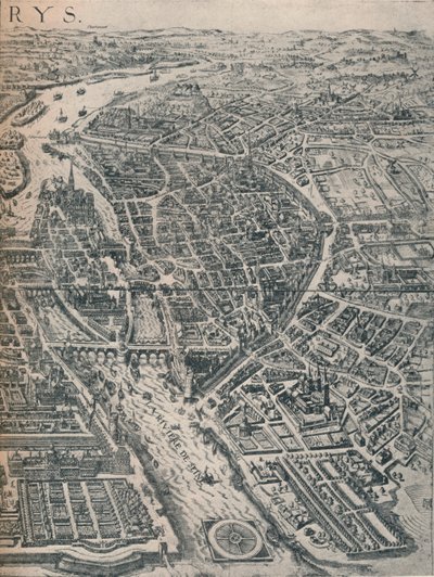 Plan over Paris, c1630 1915 av Unbekannt