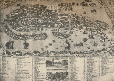 Plan over Venezia, ca. 1590, 1925. av Unbekannt