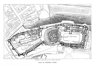 Plan over Windsor Castle av Unbekannt
