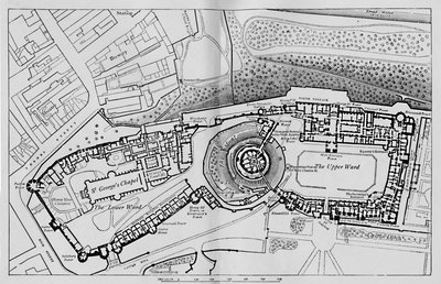 Plan over slottet, 1895 av Unbekannt