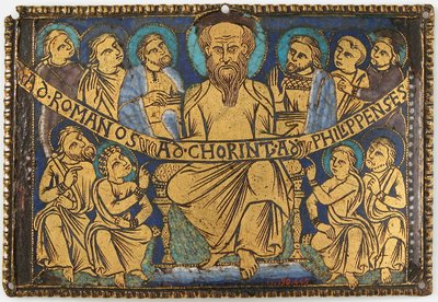 Plakett med Saint Paul og hans disipler, britisk, ca. 1160-80. av Unbekannt