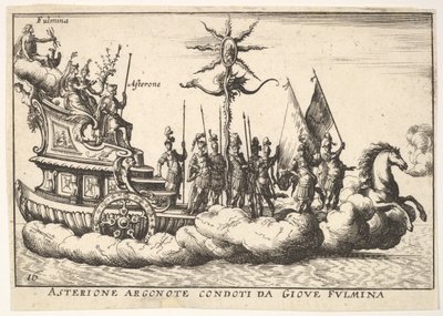 Plate 16: Argonaut Asterion ledet av en ung lynfigur Asterione argonote con..., 1664. av Unbekannt