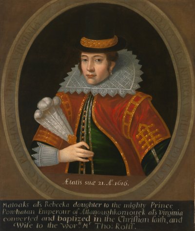 Pocahontas, etter 1616. av Unbekannt