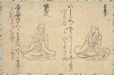 Poetiske udødelige fra det buddhistiske presteskapet Shakkyo Kasen Emaki, 1300-1400-tallet. av Unbekannt