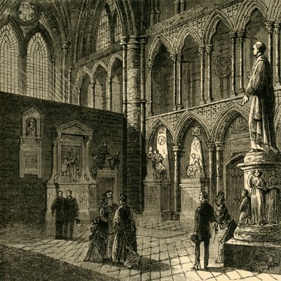 Poets Corner, Westminster Abbey, 1881. av Unbekannt