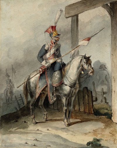 Polsk chevauleger fra den franske keisergarden, ca 1808 av Unbekannt
