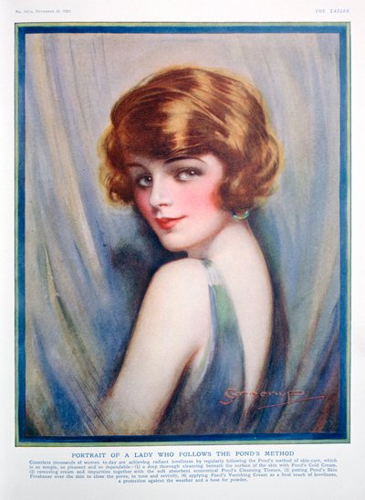 Ponds Cream-annonse, 1928 av Unbekannt