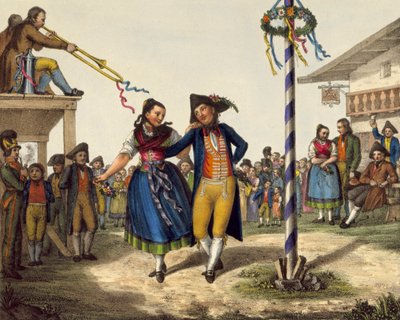 Populære festligheter, midten av 1800-tallet av Unbekannt