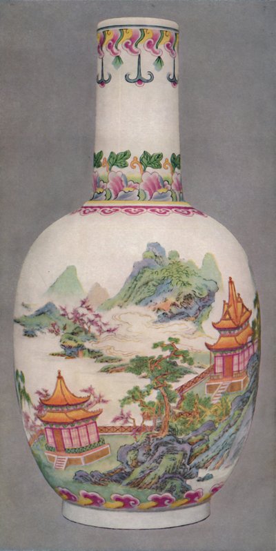 Porselensflaske i Ku Yueh Hsuan-stil. Chien lang periode, 1736-1796, 1928 av Unbekannt