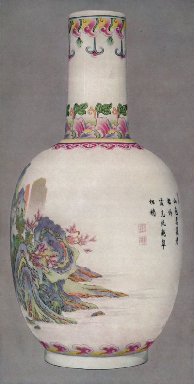 Porselensflaske i Ku Yueh Hsuan-stil. Chien lang periode, 1736-1796, 1928 av Unbekannt