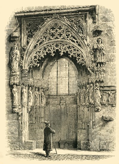 Porsche av St. Sebaldus-kirken, Nürnberg, 1890. av Unbekannt