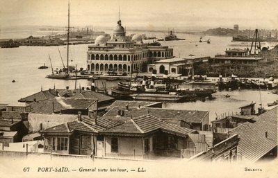 Port-Said. - Generell utsikt havn. - LL., c1918-c1939. av Unbekannt