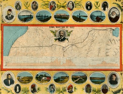 Port-Said - The Plan of the Canal, c1918-c1939. av Unbekannt