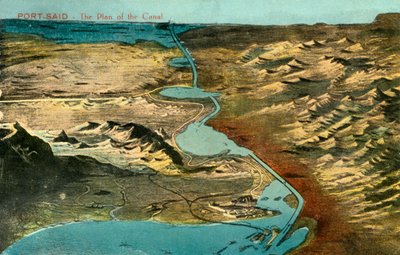 Port-Said - The Plan of the Canal, c1918-c1939. av Unbekannt