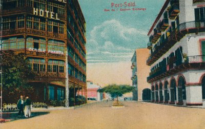 Port-Said. Rue de lEastern Exchange, c1900 av Unbekannt