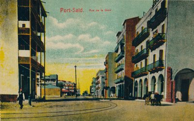 Port Said. Station Street, c1900 av Unbekannt