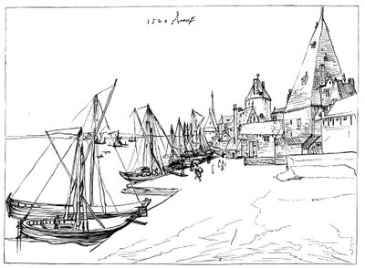 Antwerpen havn i 1520 av Unbekannt