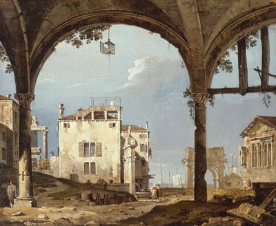 Portiko med lykt, 174145. av Unbekannt