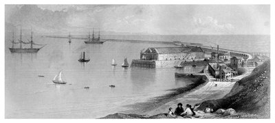 Portland Harbor and Breakwater, 1866 av Unbekannt
