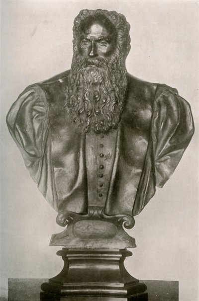 Portrait Bust of Aretino in Collection of Mr PAB Widener, Philadelphia, 1908. av Unbekannt