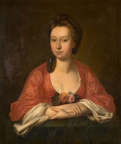 Portrett av en kvinne, muligens Anne Jesson, 1750-1800. av Unbekannt