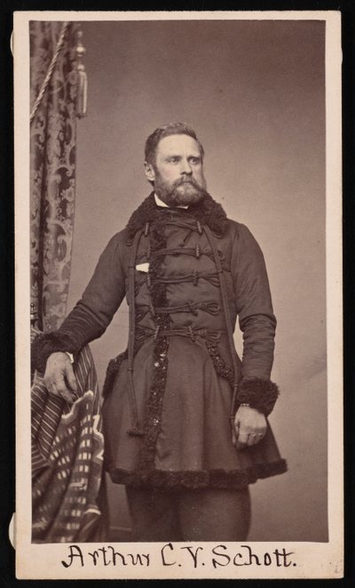 Portrett av Arthur Carl Victor Schott 1814-1875, før 1875. av Unbekannt