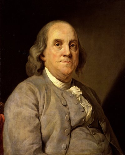 Portrett av Benjamin Franklin av Unbekannt