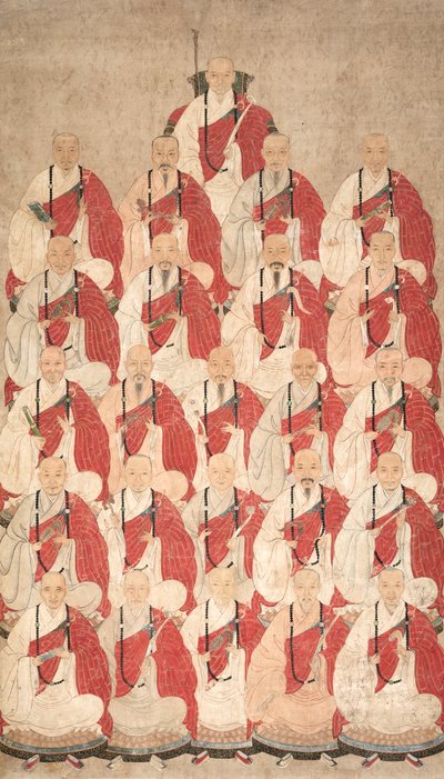 Portrett av buddhistiske munker fra Obaku-sekten, 1600-tallet. av Unbekannt