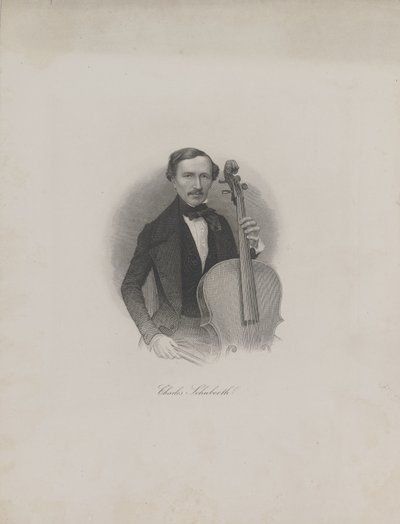 Portrett av Carl Eduard Schuberth 1811-1863, ca. 1850. av Unbekannt