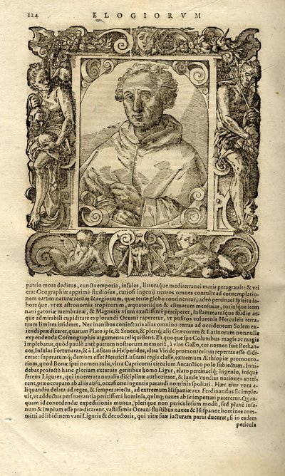 Portrett av Christopher Columbus. Fra Paolo Giovio av Unbekannt