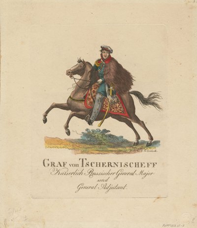Portrett av grev Alexander Ivanovich Chernyshov 1786-1857, 1813 av Unbekannt