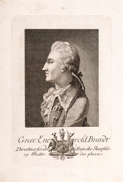 Portrett av grev Enevold Brandt 1738-1772. av Unbekannt