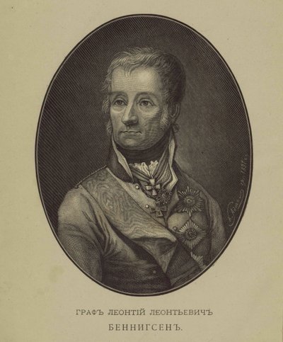 Portrett av grev Levin Leonty August Theophil von Bennigsen 1745-1826 av Unbekannt