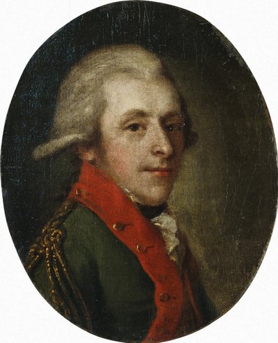 Portrett av grev Nikolay Alexandrovich Zubov 1763-1805, sent på 1700-tallet. av Unbekannt
