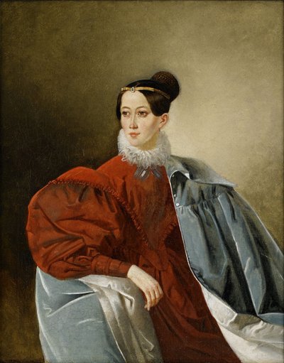 Portrett av grevinne Yelizaveta Ivanovna Kropotkina 1803-1836, født Dorokhova av Unbekannt