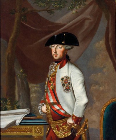 Portrett av keiser Joseph II 1741-1790, ca 1770. av Unbekannt