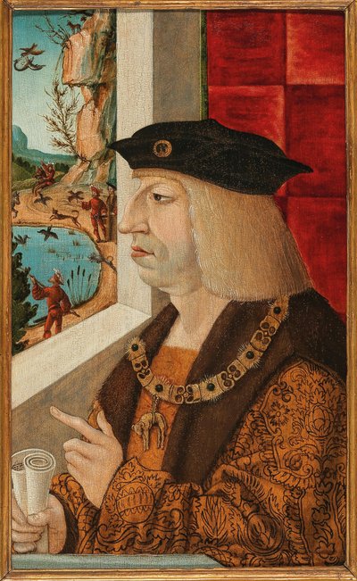 Portrett av keiser Maximilian I 1459-1519, 1500-tallet. av Unbekannt