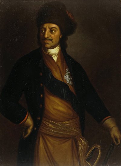 Portrett av keiser Peter I den store 1672-1725, tidlig på 1700-tallet. av Unbekannt