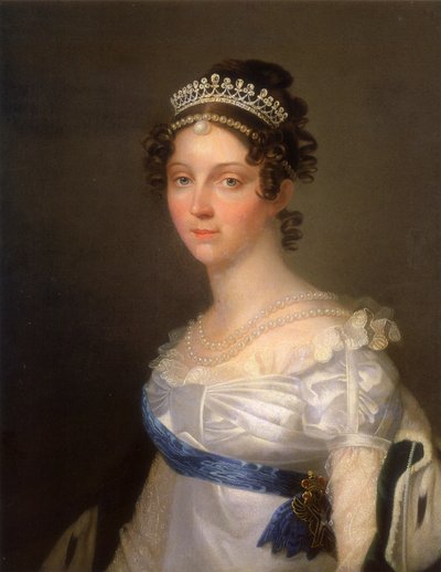 Portrett av keiserinne Elizabeth Alexeievna, prinsesse Louise av Baden 1779-1826, etter 1806 av Unbekannt