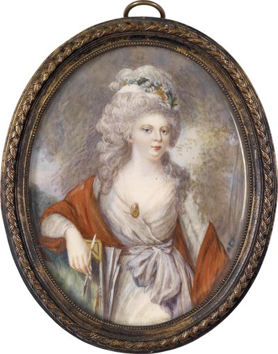 Portrett av keiserinne Maria Feodorovna Sophie Dorothea av Württemberg 1759-1828, tidlig på 1800-tallet. av Unbekannt